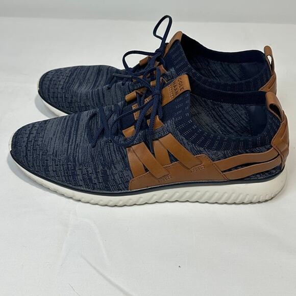 Cole Haan Mens Grandmotion Stitchlite Woven Navy Leather Sneaker Shoes - Size 11 - Picture 5 of 11